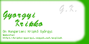 gyorgyi kripko business card