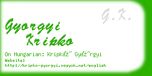 gyorgyi kripko business card